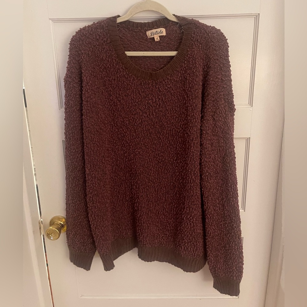 Listicle Burgundy Knitted Sweater- Size L